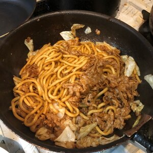 簡単焼きうどん